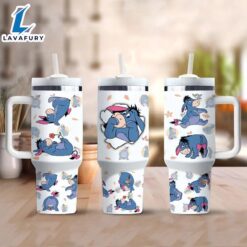 Eeyore Themed 40oz Stainless Steel Tumbler With Handle