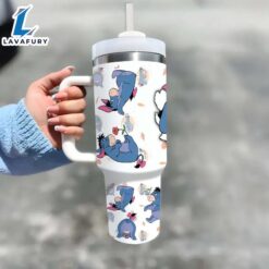 Eeyore Themed 40oz Stainless Steel Tumbler With Handle