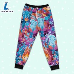 Elemental Ember and Wade Colorful Tropical Pajamas Set - Movie Cartoon Holiday Pajamas