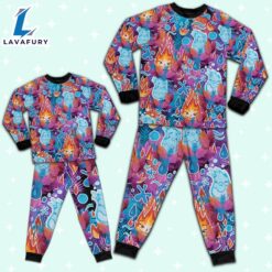 Elemental Ember and Wade Colorful Tropical Pajamas Set - Movie Cartoon Holiday Pajamas