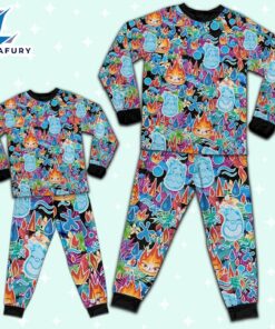 Elemental Ember and Wade Summer Tropical Pajamas Set - Movie Cartoon Holiday Pajamas