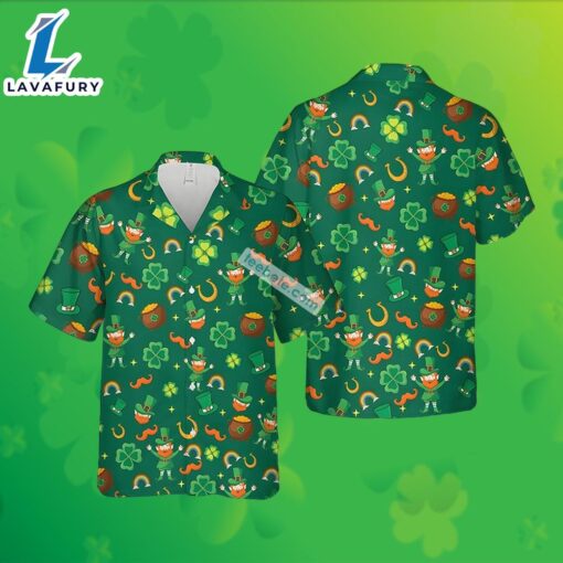 Elf Leprechaun Shamrock St Patrick Green Holi Hawaiian Shirts 2025