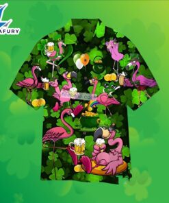 Flamingos Drink Beer St Patrick…