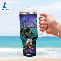 Floating Lanterns 40oz Stainless Steel Travel Mug With Handle And Straw