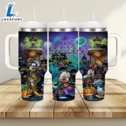 Floating Lanterns 40oz Stainless Steel Travel Mug With Handle And Straw