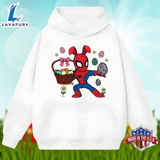 Funny Spider Man With Easter Egg Graphic Shirt