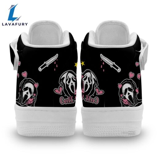 Ghostface High Top Air Force Shoes Custom Scream Horror Movie