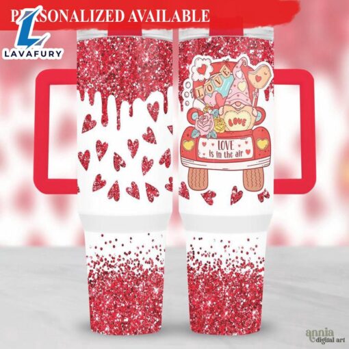 Gnome Valentines Day 40oz Tumbler Love Valentine’s – 40oz Tumbler with Handle