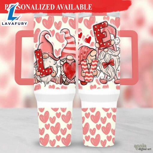 Gnomes Valentines Day 40oz Tumbler Wrap Valentine’s Love 40 oz – 40oz Tumbler with Handle