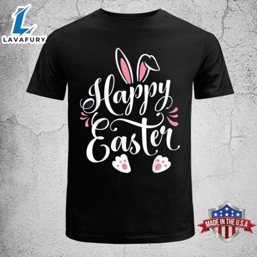 Happy Easter Bunny Rabbit Face Funny Easter Day Women Girls Cute Easter Shirt