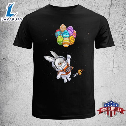 Happy Easter Day Bunny Egg Astronaut Space Boys Girls Kids Cute Easter Shirt