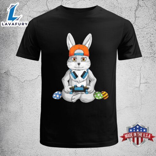 Happy Easter Day Bunny Egg Funny Boys Girls Kids Gamer Funny Easter Shirt