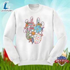 Happy Easter Day With Bunny Eggs Graphic Shirt