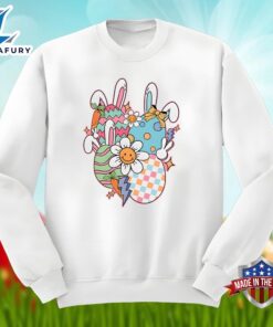 Happy Easter Day With Bunny Eggs Graphic Shirt