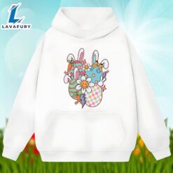 Happy Easter Day With Bunny Eggs Graphic Shirt