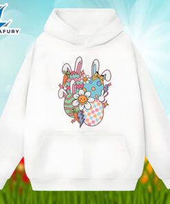 Happy Easter Day With Bunny Eggs Graphic Shirt