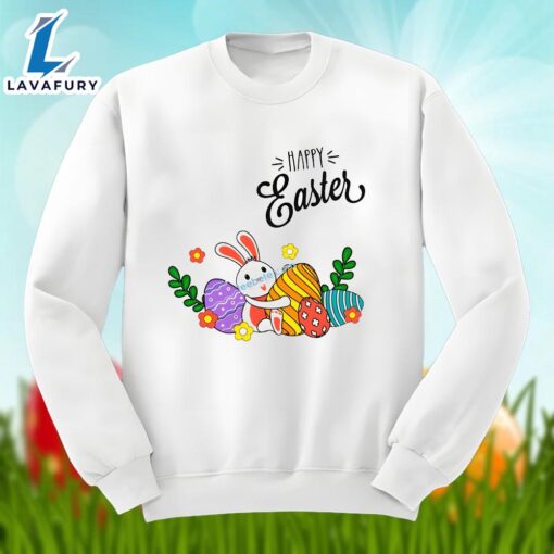 Happy Easter Day With Bunny Eggs Shirt Idea