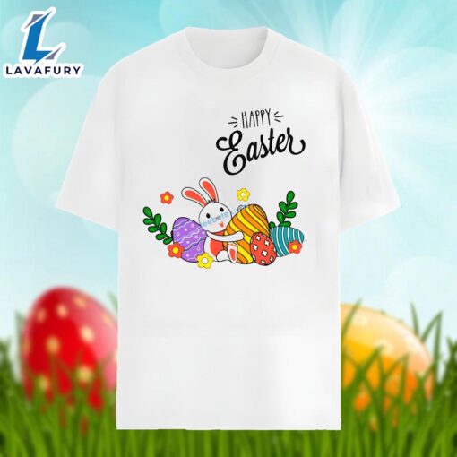 Happy Easter Day With Bunny Eggs Shirt Idea