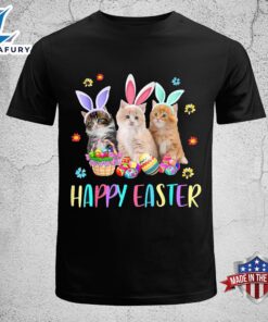 Happy Easter Three Cat Wearing…