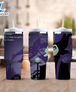 Insulated 40oz Travel Tumbler With Artistic Dark Design