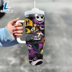 Jack Cartoon Design Tumbler With Lid And Straw