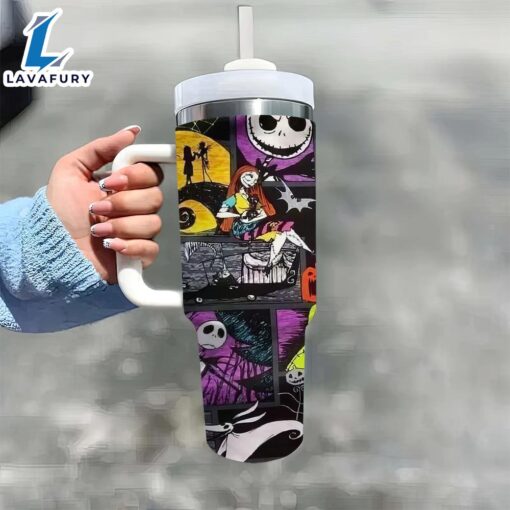 Jack Cartoon Design Tumbler With Lid And Straw