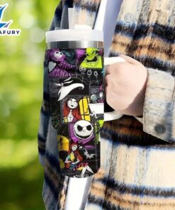 Jack Cartoon Design Tumbler With Lid And Straw