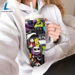 Jack Cartoon Design Tumbler With Lid And Straw