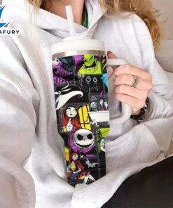 Jack Cartoon Design Tumbler With Lid And Straw