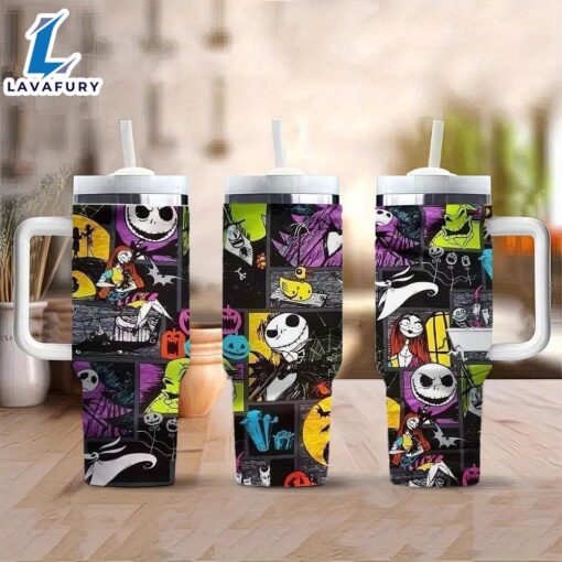 Jack Cartoon Design Tumbler With Lid And Straw