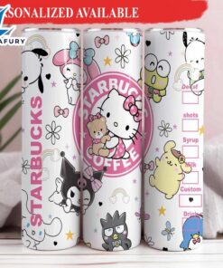 Kawaii Pink Kitty Valentine Tumbler