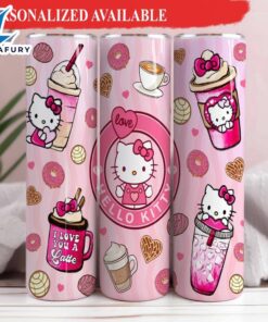 Kawaii Pink Kitty Valentine Tumbler…