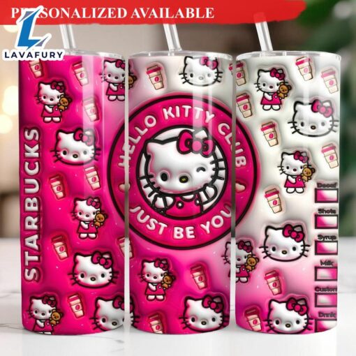 Kitty 3D Inflated Coffee Cat Valentine Tumbler