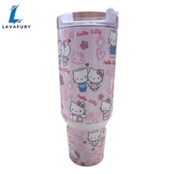 Kitty and Daniel 40 oz Kawaii Travel Tumbler Mug Kitty Concha Mug