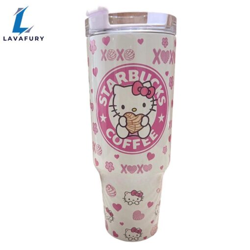 Kitty Conchas 40 oz Kawaii Travel Tumbler With Handle