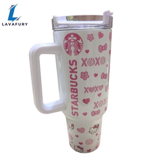 Kitty Conchas 40 oz Kawaii Travel Tumbler With Handle