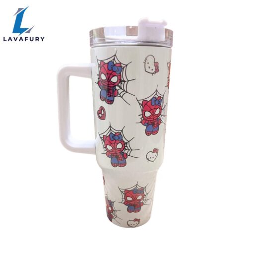 Kitty Spider 40 oz Kawaii Travel Tumbler Mug Kitty Spider Mug