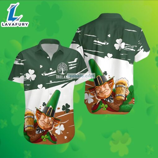 Leprechaun Beer St Patrick White My Hawaiian Shirts 2025