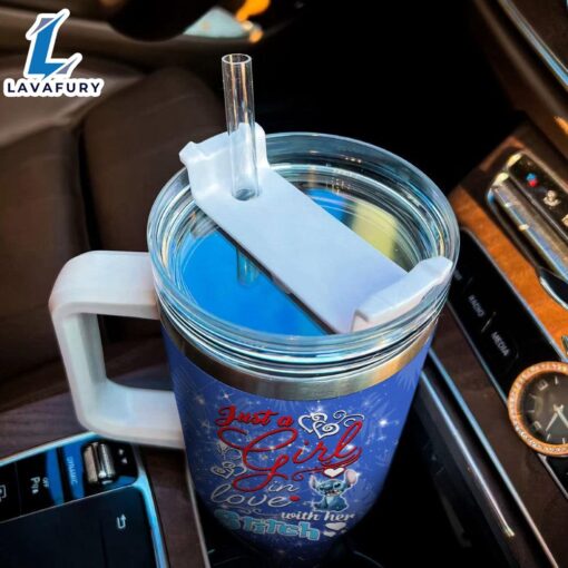 Lilo And Stitch Printed Straw Lid Tumbler