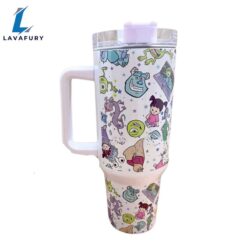 Magic Park Monsters 40 oz Kawaii Travel Tumbler with Handle