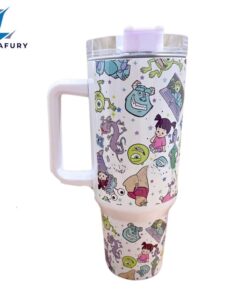 Magic Park Monsters 40 oz Kawaii Travel Tumbler with Handle