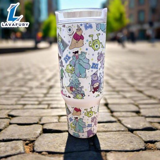 Magic Park Monsters 40 oz Kawaii Travel Tumbler with Handle