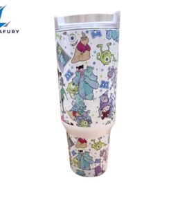 Magic Park Monsters 40 oz Kawaii Travel Tumbler with Handle