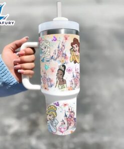 Majestic Princess Printed 40oz Insulated Water Tumbler With Handle