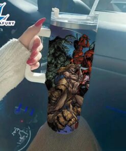 Marvel Hulk And Superheroes Design Tumbler With Straw