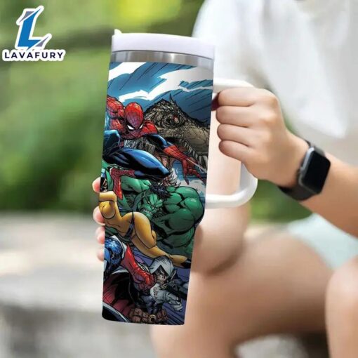 Marvel Hulk And Superheroes Design Tumbler With Straw