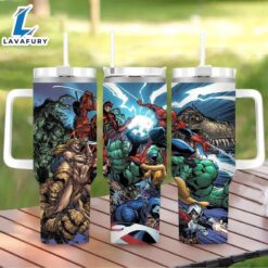 Marvel Hulk And Superheroes Design Tumbler With Straw