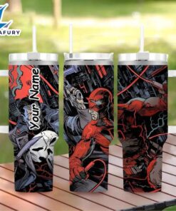 Marvel Punisher Character Themed Tumbler With Straw