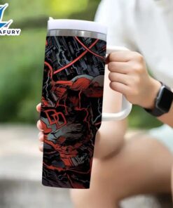 Marvel Punisher Character Themed Tumbler With Straw