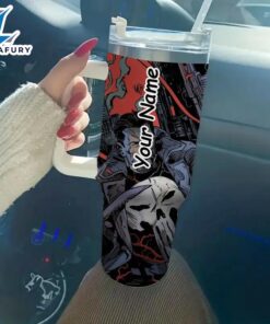 Marvel Punisher Character Themed Tumbler With Straw